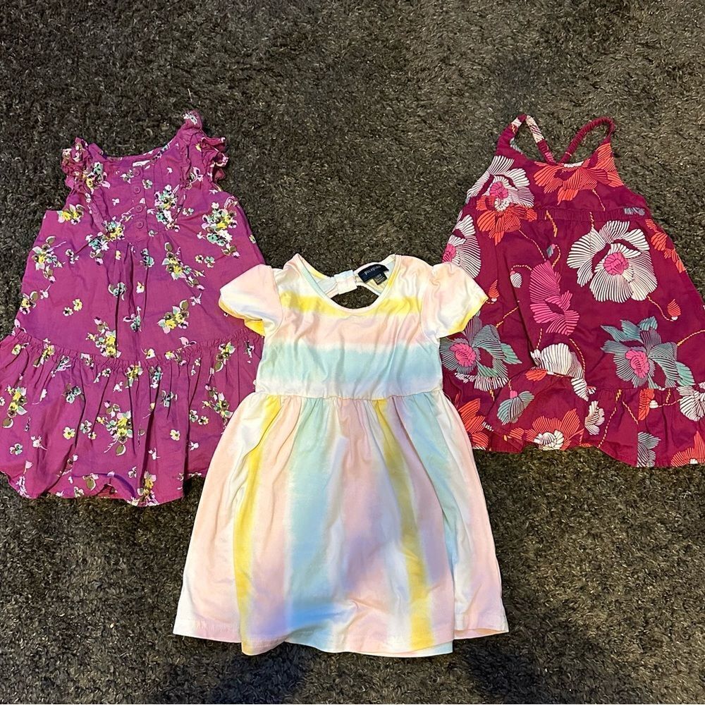 Old Navy/ Picapino dresses - set of 3- Toddler size 18 month